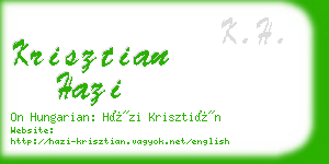 krisztian hazi business card